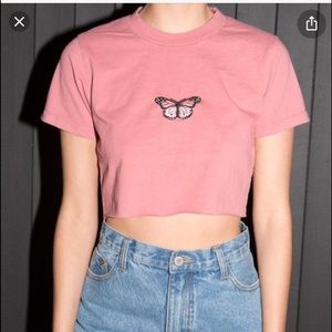 Brandy Melville butterfly crop top